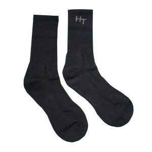 black hemp hiking socks