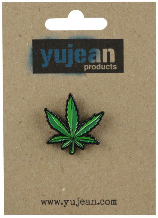 hemp leaf hat pin