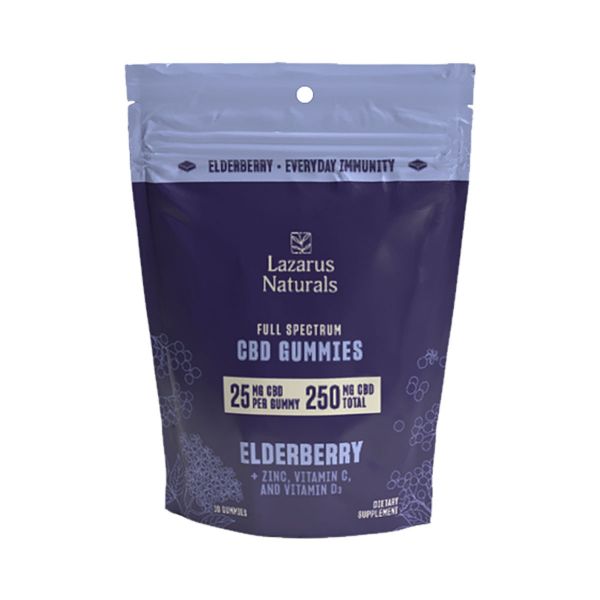 Full Spectrum CBD + Elderberry Immunity Gummies — Lazarus Naturals - Image 2