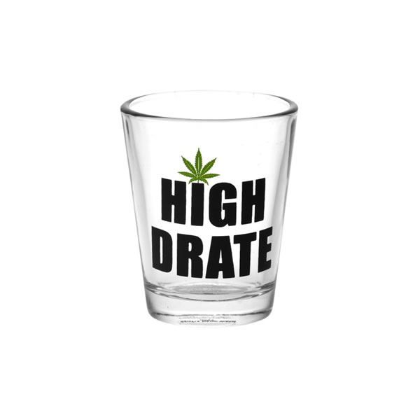marijuana leaf shot glass