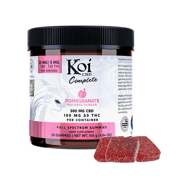 Koi Delta-9 gummies pomegranate flavor