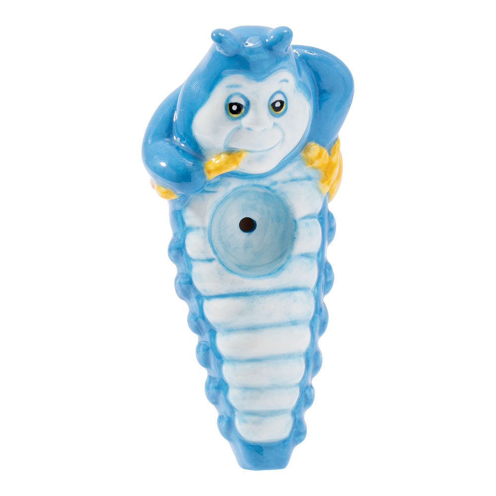 blue caterpillar pipe