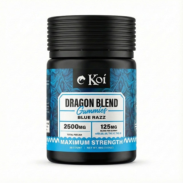 koi dragon blend gummies blue razz