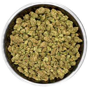 hybrid thca flower fruity pebbles in a large bowl