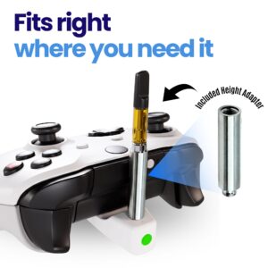 2_0a069a3f-860d-4c31-b500-262df8291c53 Controller Adapter cart battery setup — magnetic plate, 510 cartridge, height adapter, and two mounting plates included
